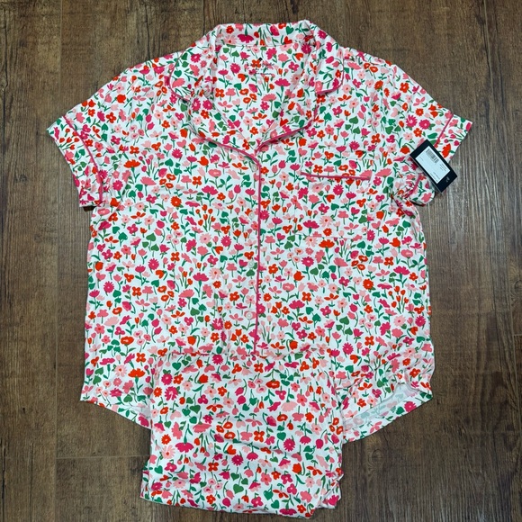 Kate Spade White Multicolor Floral Pajama Set - Picture 4 of 5